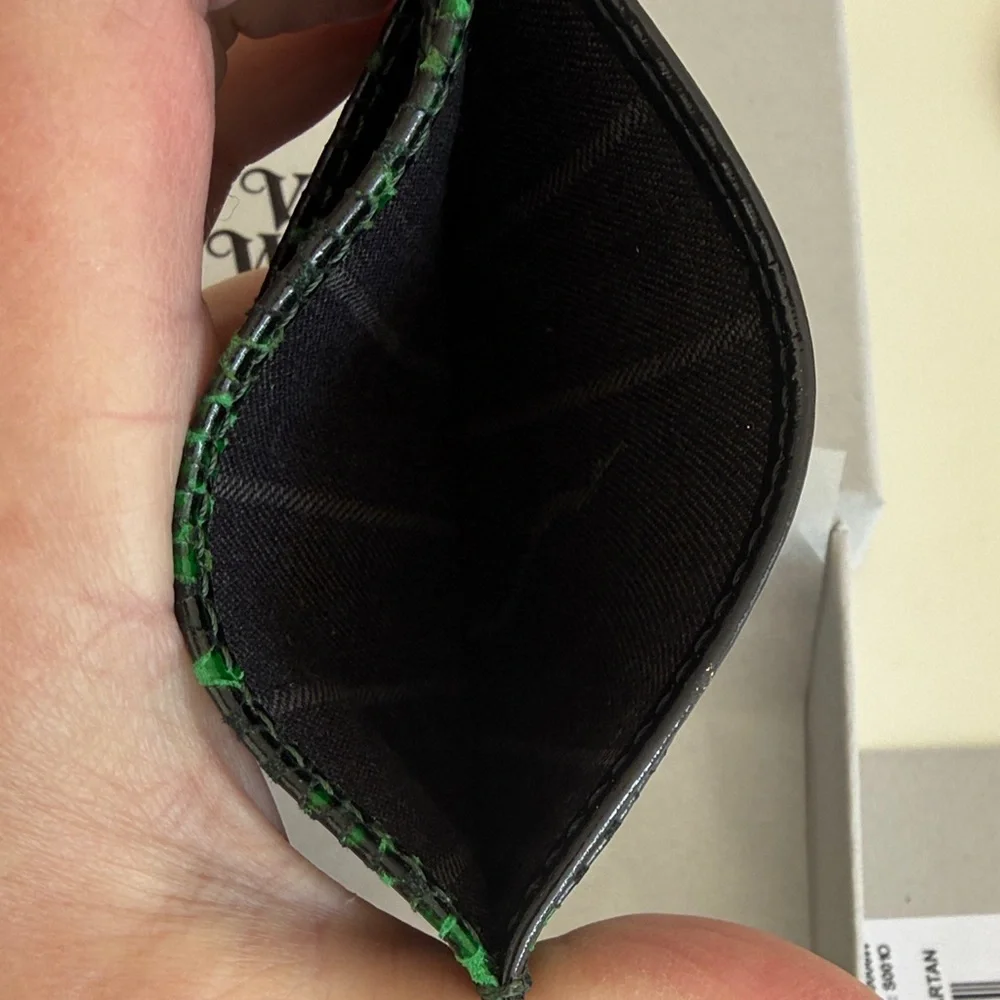 Vivienne Westwood Snakeskin Green Card Holder - Picture 6 of 10